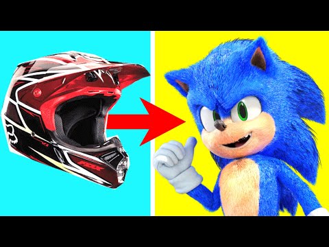 I MADE A SONIC THE HEDGEHOG HEAD! - DIY Sonic Costume