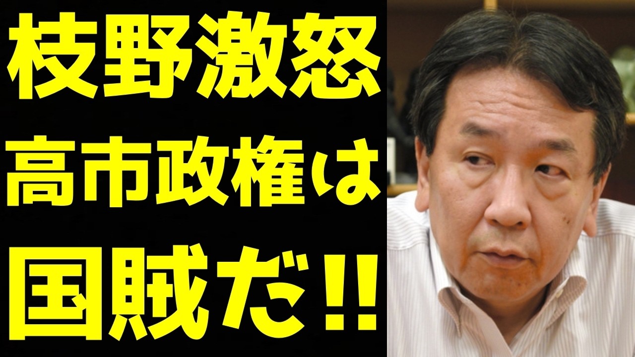 枝野幸男氏 高市政権を国賊と一刀両断!醜悪な皇室典範改正案に対し提案した「想定外の一手」