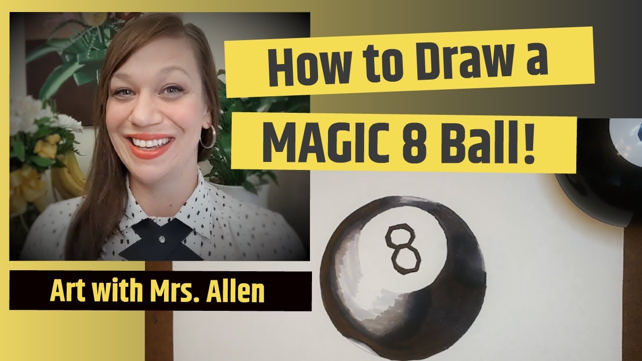 How to Draw an Eight-Ball  Drawings, Drawing tutorials for kids, Draw