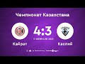 АФК "Кайрат" 4:3 МФК "Каспий" | Чемпионат Казахстана 20/21 | 11.02.21