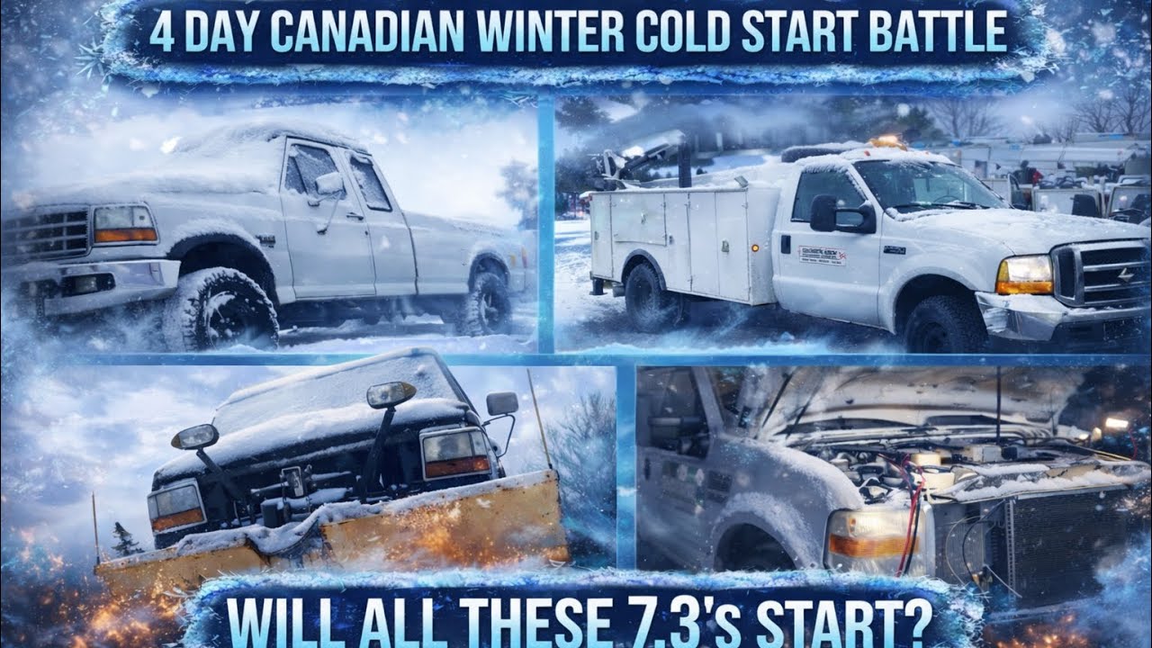 Which truck will win ? The best 4 day 7.3 cold start challenge -6C to ...