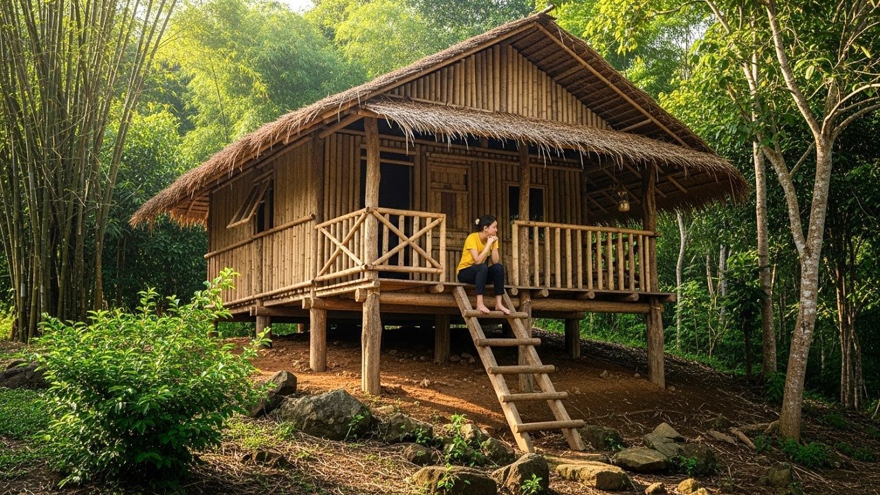 From bare land to a wooden home: 125 days a woman built a porch, bed, and lived self-sufficiently