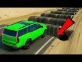 Car vs 10 Massive Potholes Beamng Drive Challenge Ends in Total Destruction!