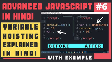 Variable Hoisting in JavaScript in Hindi 2019 | Advanced JavaScript in Hindi #6