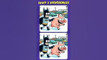 Find the differences: Can You Spot All 3 !? (A Bit Tricky) #spotthedifference #shorts