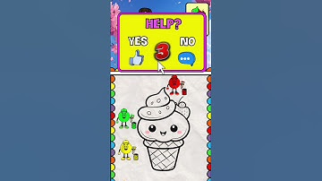 Smiling Critters painting the Ice Cream Color puzzle Challenge - Test IQ #short