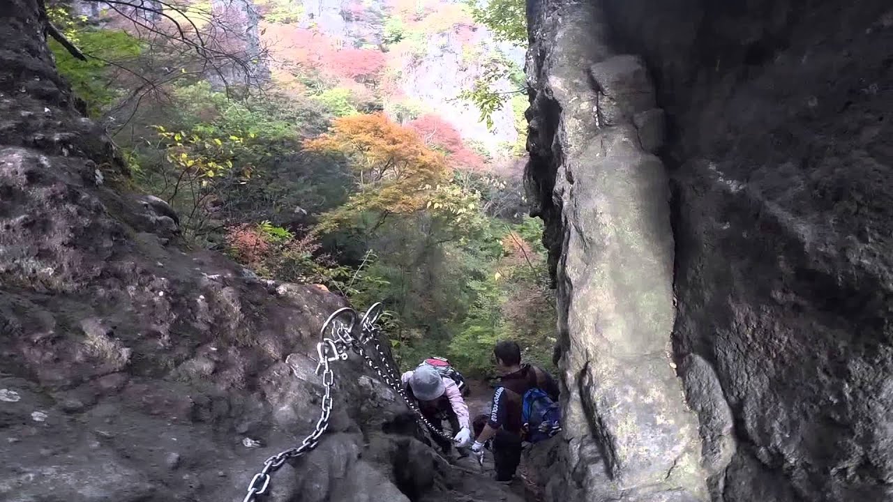 紅葉シーズングンマ妙義山カニの横ばい つるべさがり Youtube