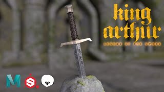 Creation a 3D model of Excalibur from «‎King Arthur: Legend of the Sword» | Part 3: Scene, Render