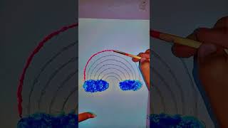 Salt Rainbow Painting 🌈#art#satisfying#easy#new#viral#trending#shorts