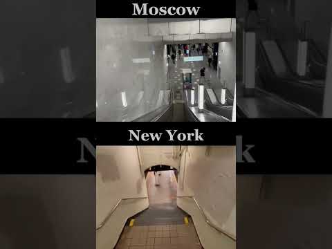 New York subway entrance VS Moscow subway entrance…