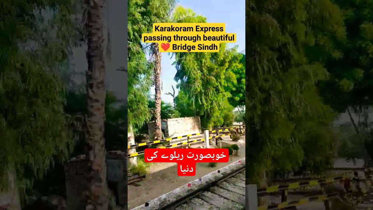 beautiful Karakoram Express🔥 Passing through Bridge ❤️|Khi to Lhr by |train journey Glimpses🔥|Shorts