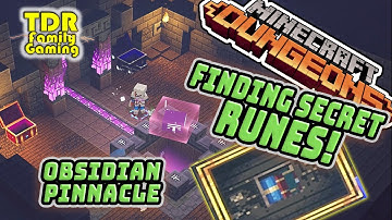 OBSIDIAN PINNACLE SECRET RUNE LOCATION in MINECRAFT DUNGEONS