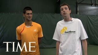 Novak Djokovic's John McEnroe Impression & Free Tennis Lessons | TIME