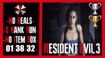 Resident Evil 3 Remake Speedrun : No Heals, S-Rank Run & No Item Box - New Game (Easy)