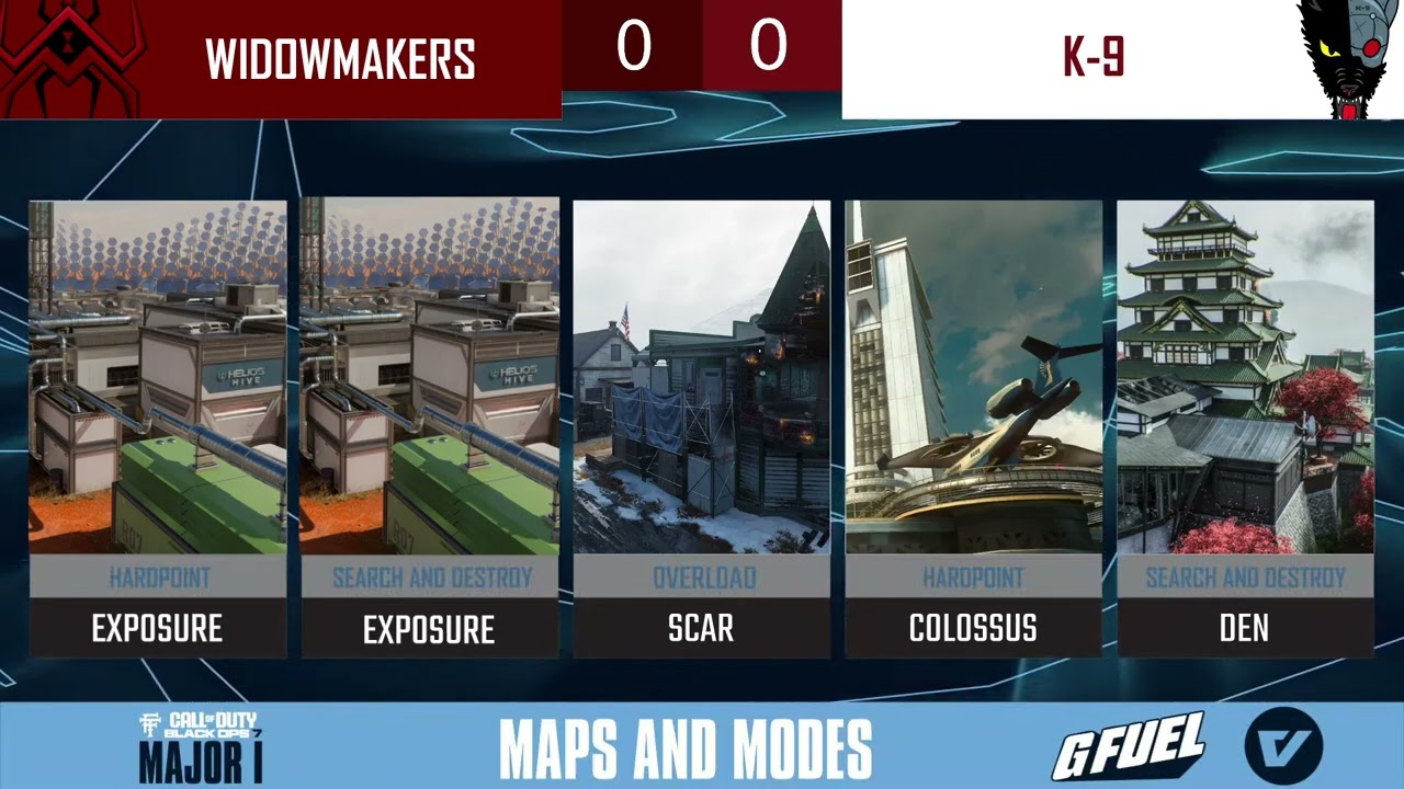 FT Major 1 Tournament Bracket Play Winners Finals: Widowmakers vs K-9 @ 6:05PM EST