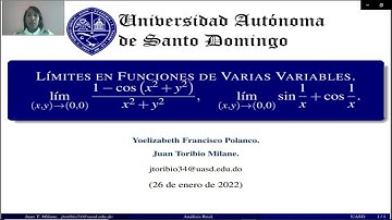 LÍMITES EN FUNCIONES DE VARIAS VARIABLES | Análisis y Cálculo en Variable Real.