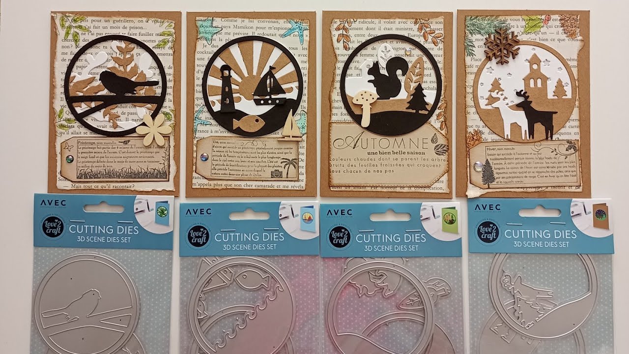 TUTO CARTES 4 SAISONS DIES ACTION #cuttingdies