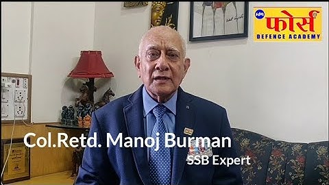 A Message for Defence Aspirants By Col.Manoj Burman