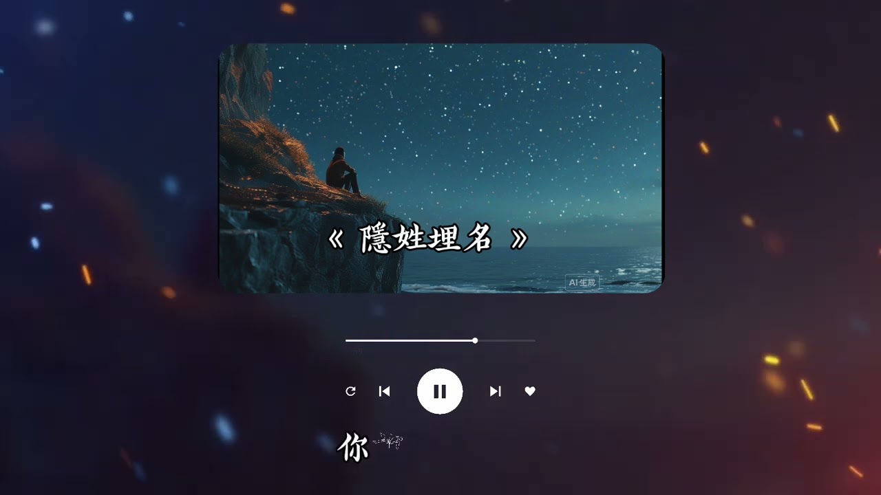R.D-《隱姓埋名》「我愛你無庸置疑，願意為你隱姓埋名。」🎵動態歌詞🎵#第三者 #aisinger #新歌更新 #原創歌詞 