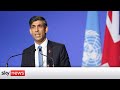 COP26: Rishi Sunak wants UK to become ‘first ever net zero’ financial hub