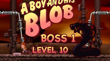 A Boy And His Blob SNAKE BOSS level 10 walkthrough gameplay lets play 1080p