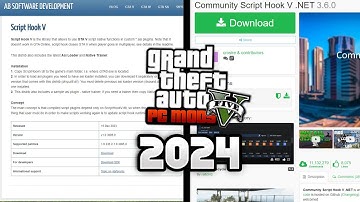 How to install Scripthookv and ScripthookvDotNet for GTAV (2024) | Step-by-Step Tutorial
