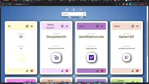 CS50W Final Project - Password Vault