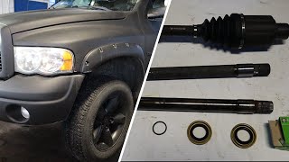 How to Remove & Replace Front axle seals/shafts on 2003 RAM 1500
