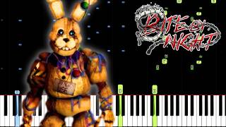 Bite By Night - Springbonnie Chase Theme - Piano Tutorial - Ball Pit Chaos