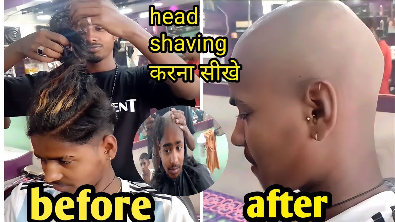 *Head shaving* करना सीखे हिन्दी मे || surprise haircut 💈|| headshev||  electric shaver ✂️