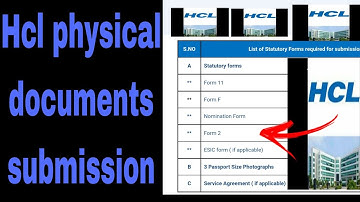 Hcl physical documents submission (on Hindi) Hcl physical documents submission kese kare