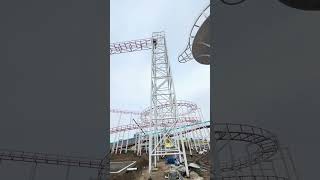 Anxin glass observation tower and glass water slide are under construction