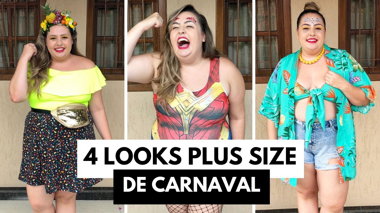 4 Looks PLUS SIZE para o Carnaval // por Ana Luiza Palhares ❤️ - YouTube