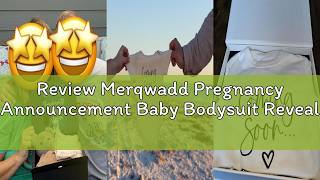 Review Merqwadd Pregnancy Announcement Baby Bodysuit Reveal Idea&Surprise Gift For Husband, Grandma,