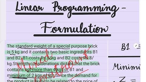 Linear Programming Formulation-Example 3