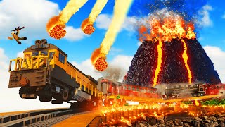 Realistic Volcano Eruption Destruction | Teardown