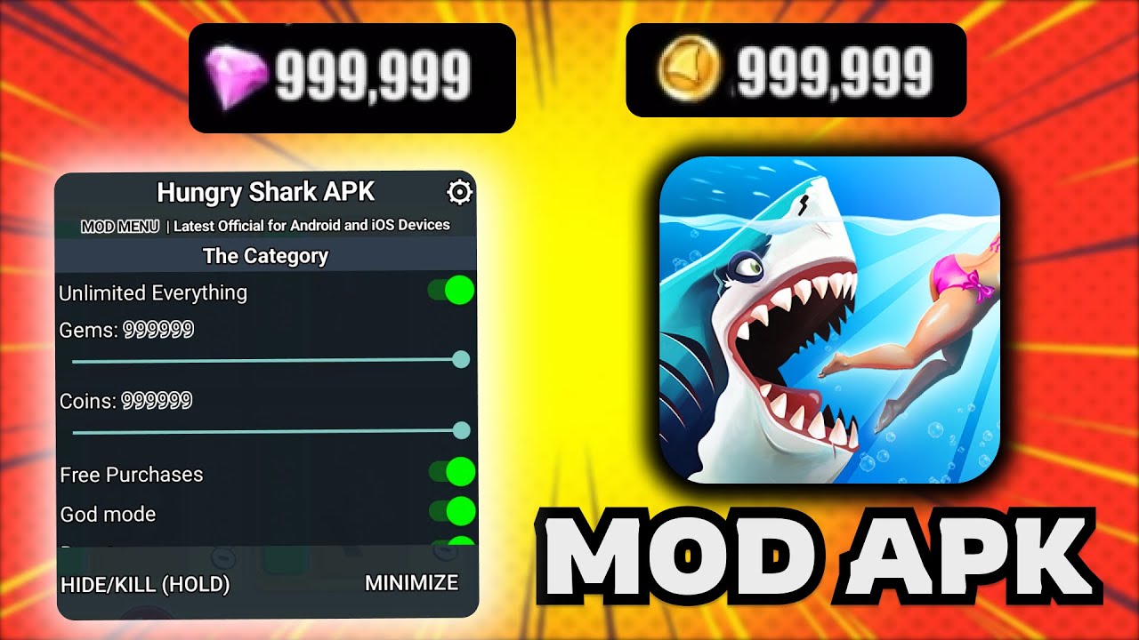 Hungry Shark Evolution MOD APK 2026 🦈 All Sharks Unlocked + Unlimited Coins & Gems (iOS/Android)