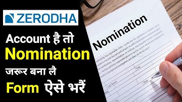 Zerodha Nomination Form Fill 2020 | How to fill nomination form zerodha.