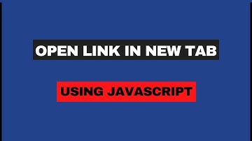 Open Link in New Tab using JavaScript