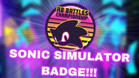 How To Get Sonic Speed Simulator Badge!!! | RB Battles Season 3