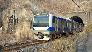 【トンネル間近で撮影！】680M 常磐線 E531系K457編成 普通 水戸行 草野〜いわき間 通過