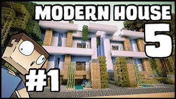 Minecraft Lets Build: Modern House 5 - Part 1