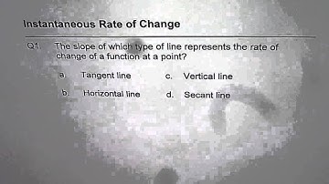 Q1 What Represents Instantaneous Rate of Change on a Graph of Function