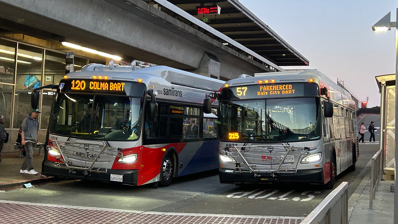Transit Action EP74 | SF Muni & SamTrans Bus Actions @ Daly City BART (Sunset/Evening Edition)