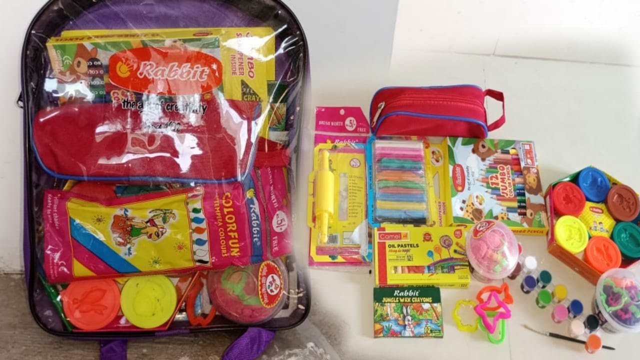 RABBIT Hobby Kit Bag for Kids|Play Doh Clay|Art & Craft Kit||Art Drawing Kit|
