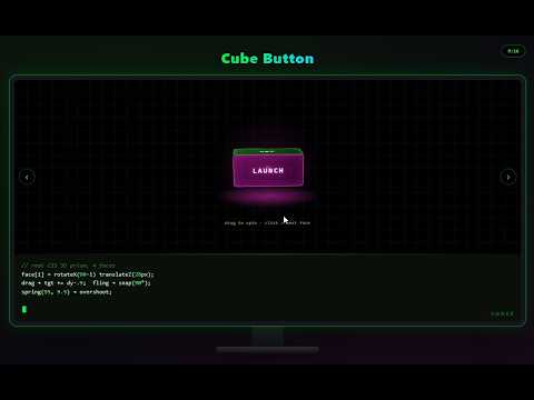 5 3D Parallax Button Effects — Hologram, Orbit, Shard, Cube, Extrude | HTML+CSS+JS ($5)