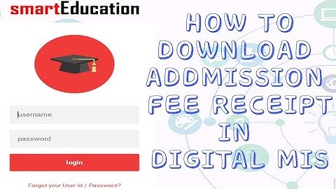 How to download admission fee receipt in Digital MIS