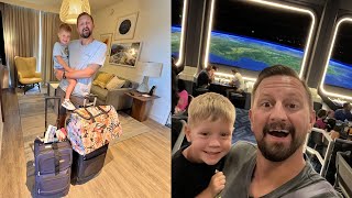 Checking Into Disney&#39;s Swan Reserve, King Suite Room Tour &amp; Dinner At EPCOT&#39;s Space 220 Restaurant!