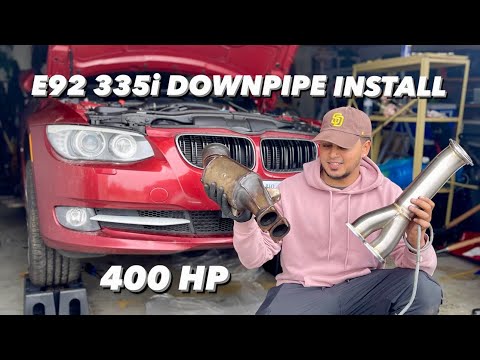 BMW E92 335i N55 DOWNPIPE INSTALL