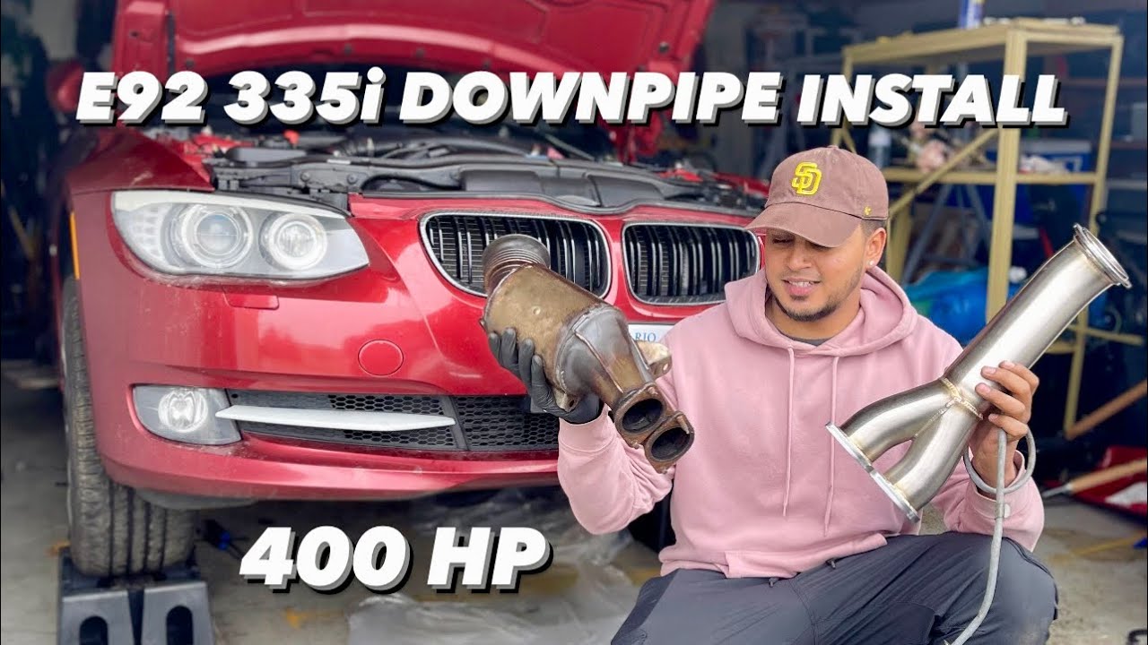 BMW E92 335i N55 DOWNPIPE INSTALL YouTube bmw-e92-335i-n55-downpipe-install-youtube